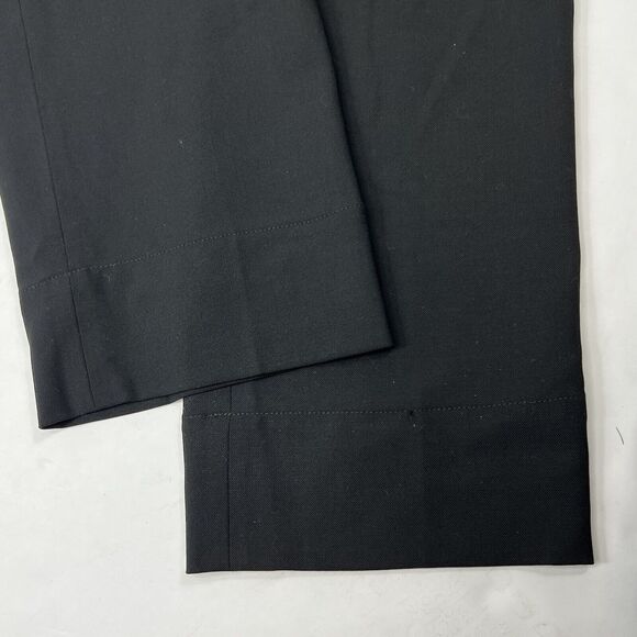 Club Monaco Black Enamel Ring Wool Blend Pants 6 NWT Ankle Straight - Picture 7 of 16
